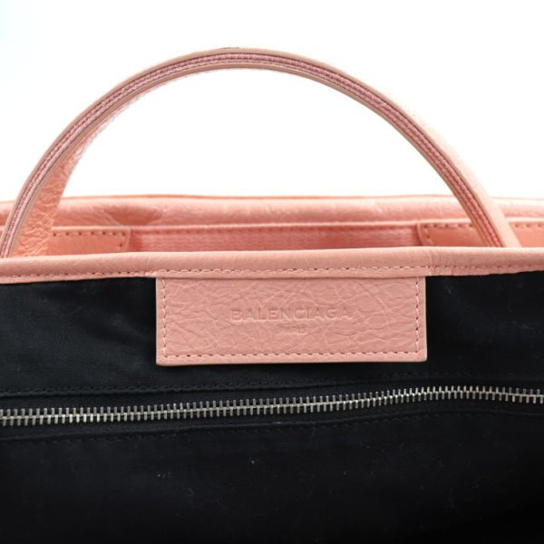 2014043002198 9 Balenciaga Navy Hippo S Leather Tote Bag Pink