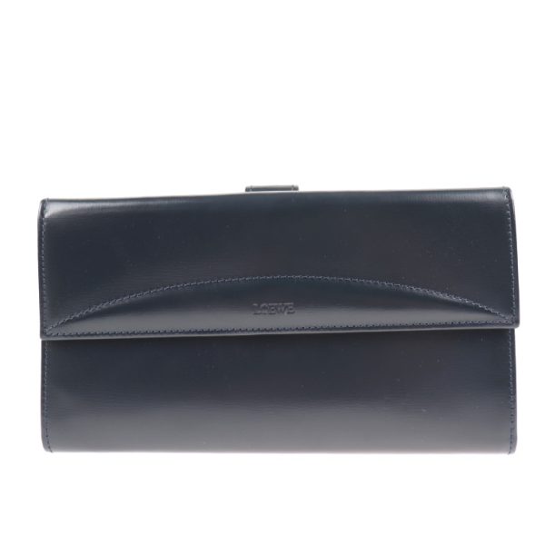 2014043002199 1 Loewe Bifold Leather Wallet Navy