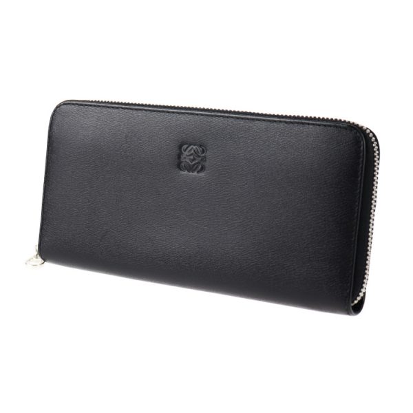 2014073002197 2 Loewe Leather Long Wallet Black