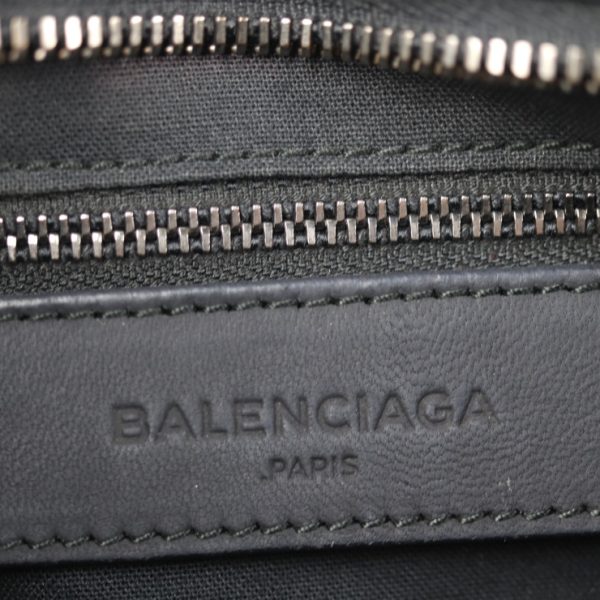 2014103007234 10 Balenciaga Nylon Leather Handbag Black