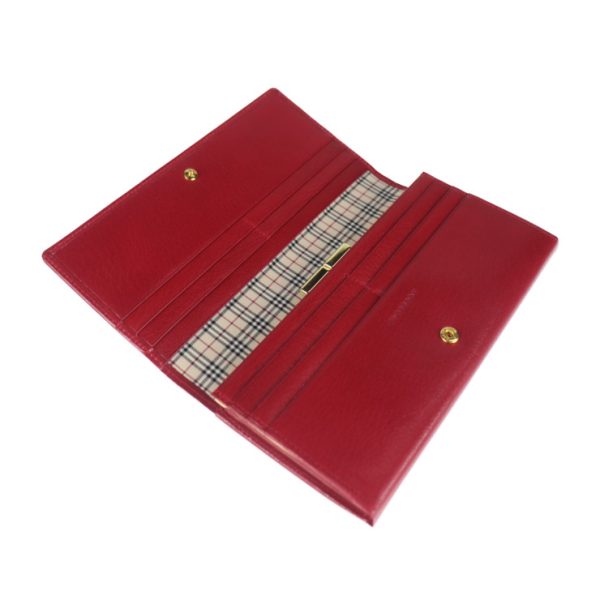 2014103007252 4 Burberry Leather Wallet Red