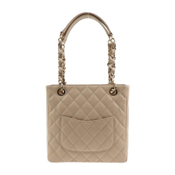 2015043007257 3 Chanel Shoulder Bag Leather Chain Caviar Beige