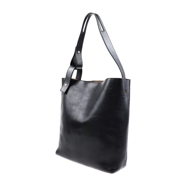 2015043007271 2 Loewe Asymmetric Leather Shoulder Bag Black