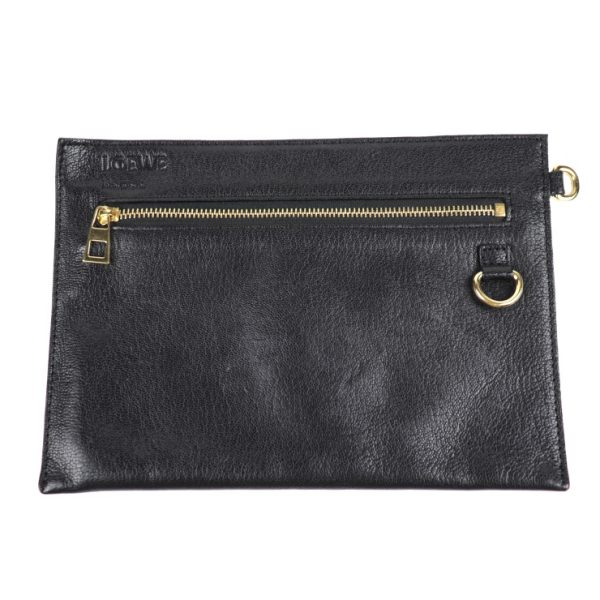 2015043007271 7 Loewe Asymmetric Leather Shoulder Bag Black