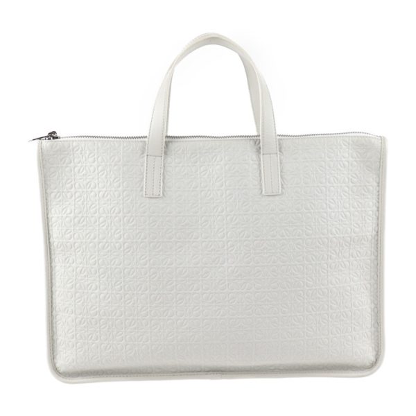 2015053001130 1 Loewe Anagram Leather Handbag Ivory