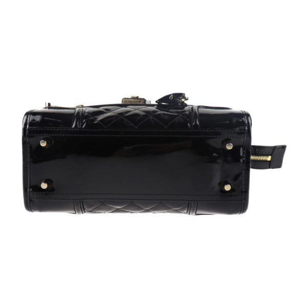 2015063001210 4 Burberry Patent Leather Handbag Black