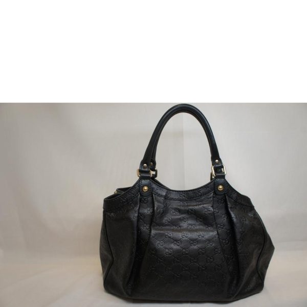 20158 2 Gucci Gucci Shima Leather Handbag Black