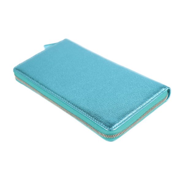 2016123002332 5 Balenciaga Everyday Leather Long Wallet Turquoise