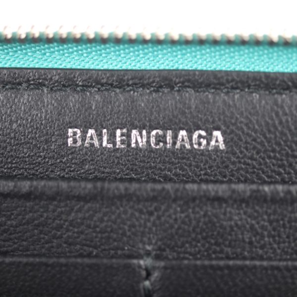 2016123002332 7 Balenciaga Everyday Leather Long Wallet Turquoise