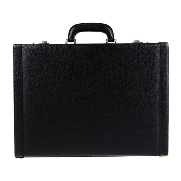 2017063002245 1 Loewe Leather Attache Case Black