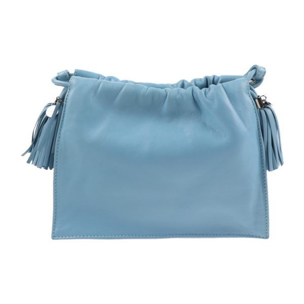 2018033007151 3 Loewe Flamenco Leather Shoulder Bag Light Blue