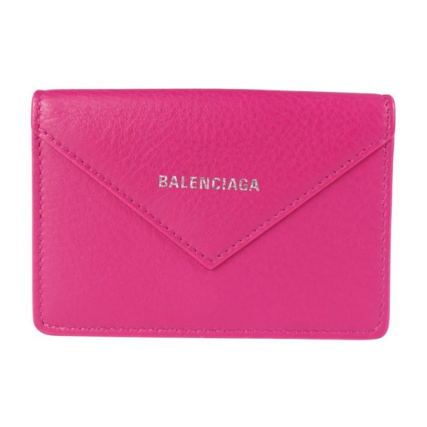 2018113002312 1 Balenciaga Paper Leather Card Case Fuchsia