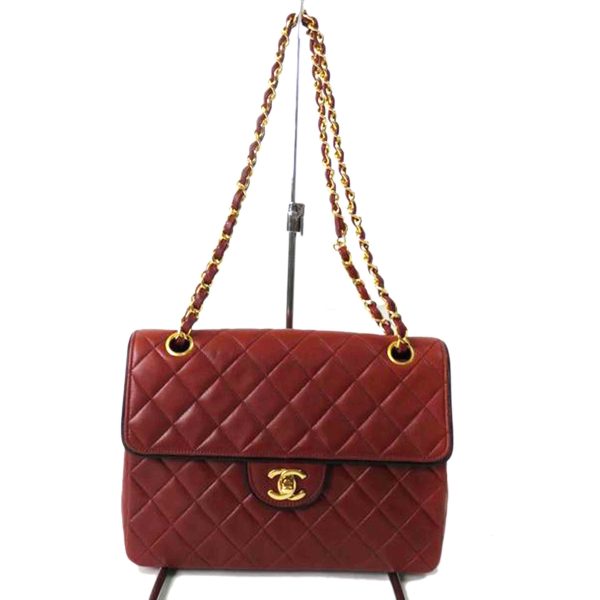 20183 1 Chanel Cocomark Matelassé Shoulder Bag Red x Black