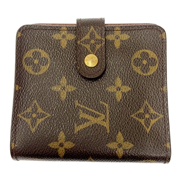 201888 1 Louis Vuitton Monogram Compact Zip Bifold Wallet Brown