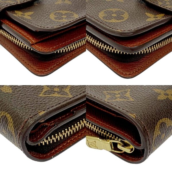 201888 6 Louis Vuitton Monogram Compact Zip Bifold Wallet Brown