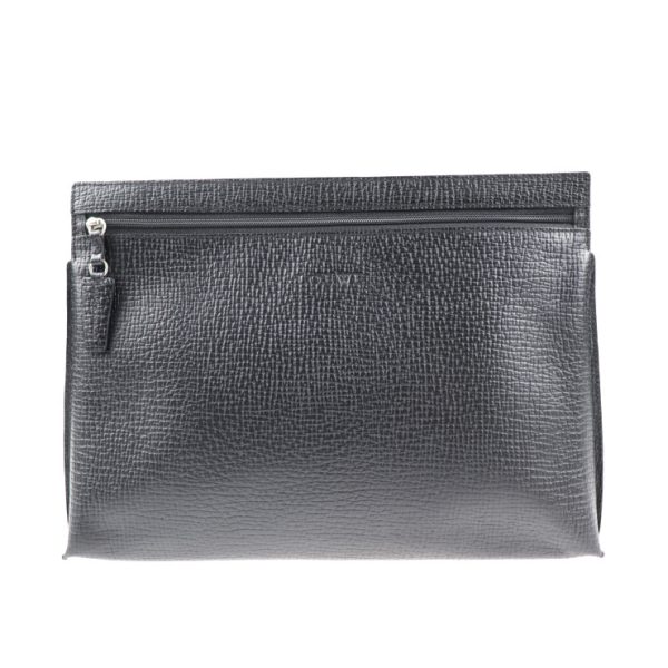 2019023007245 1 Loewe T Pouch Leather Clutch Bag Black