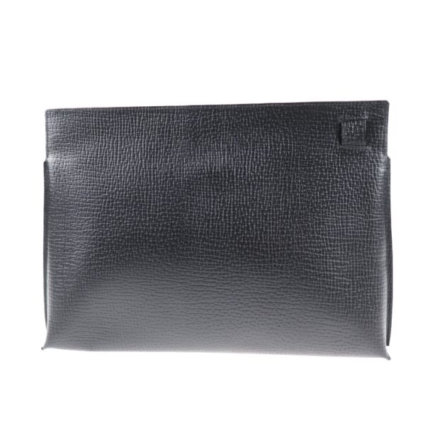 2019023007245 3 Loewe T Pouch Leather Clutch Bag Black