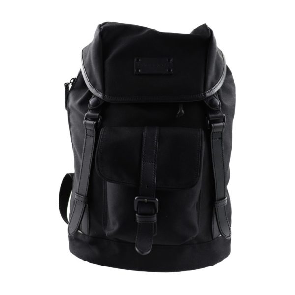 2019053002157 1 Burberry Canvas Leather Backpack Black