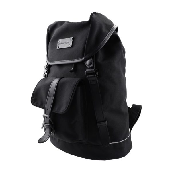 2019053002157 2 Burberry Canvas Leather Backpack Black