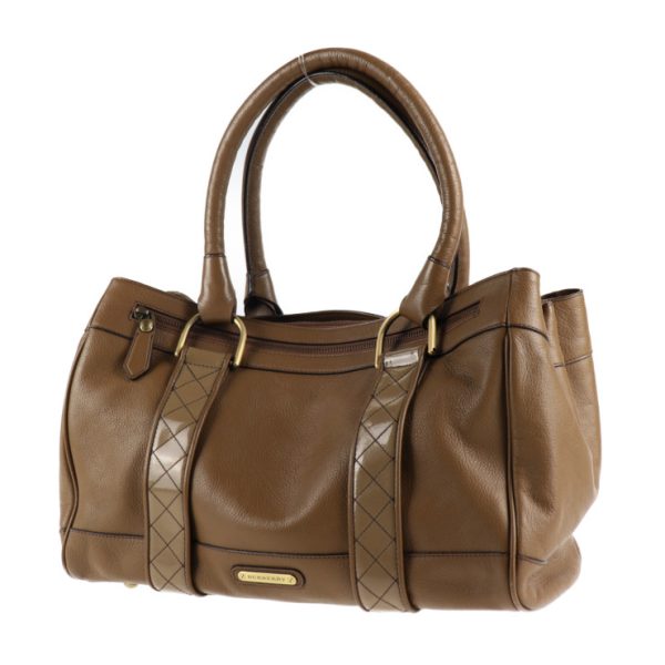 2021073002262 2 Burberry Leather Tote Bag Brown