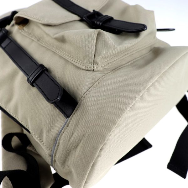 2021073002263 5 Burberry Canvas Leather Backpack Light Khaki Brown