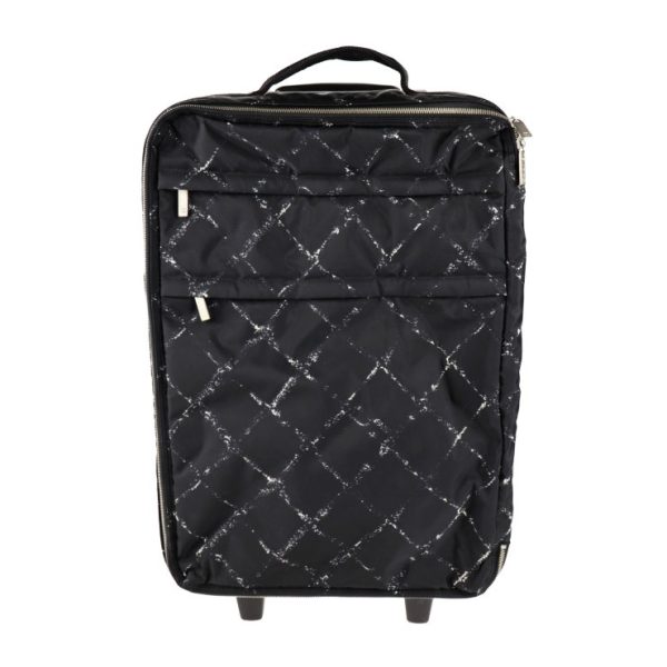 2021073002279 1 Chanel Travel Line Carry Bag Nylon Black