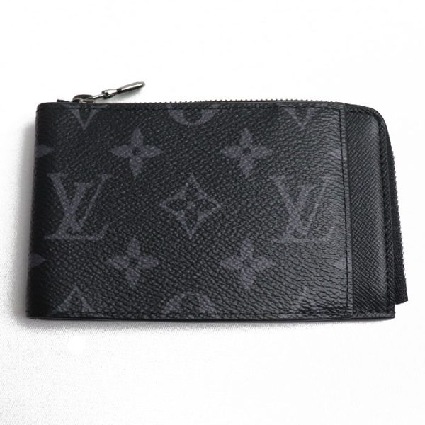 2022 1885 1 LOUIS VUITTON Hybrid Wallet Coin Case Eclipse Black Noir