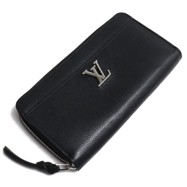 2023 1308 1309 LOUIS VUITTON Zippy Lockme long wallet round zipper M62622 black