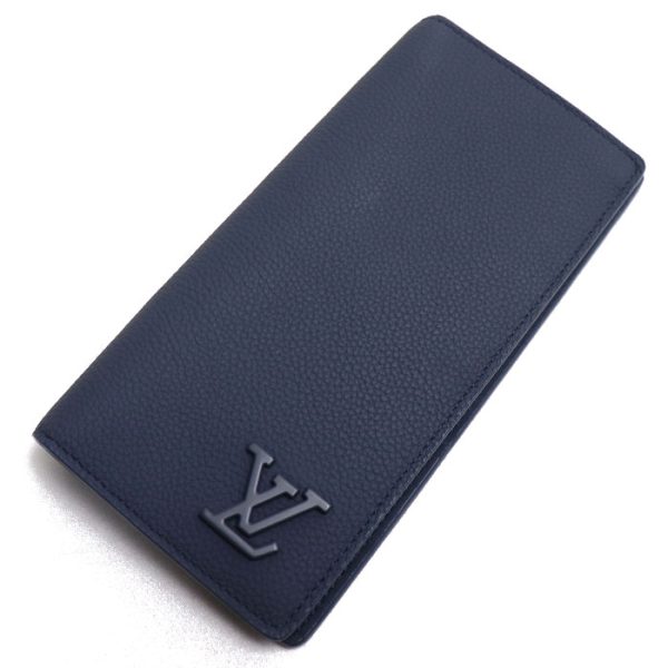 2023 1482 1 1483 LOUIS VUITTON Portefeuille Brazza Long Wallet M81810 Aerogram Navy