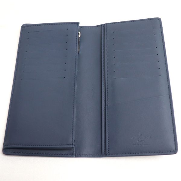 2023 1482 1 1485 LOUIS VUITTON Portefeuille Brazza Long Wallet M81810 Aerogram Navy