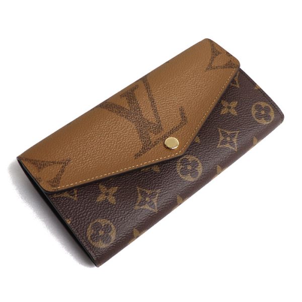 2023 1484 1 LOUIS VUITTON Portefeuille Sarah Wallet Giant Reverse Brown