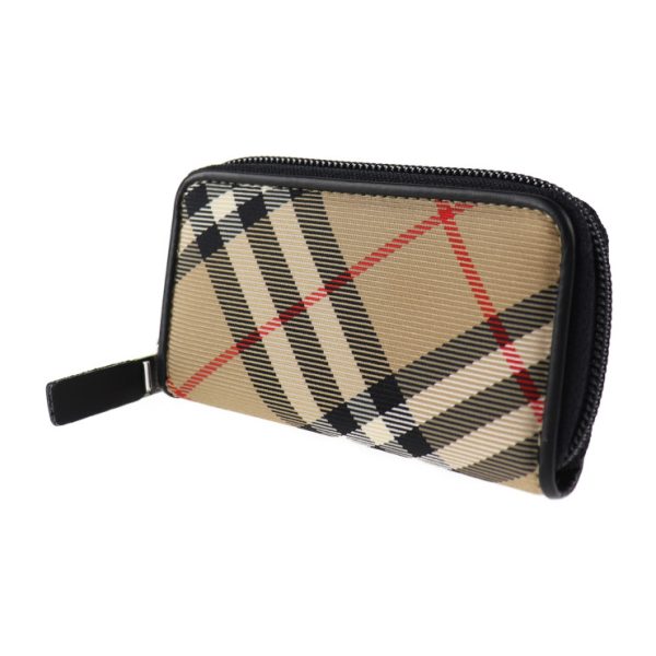 2023063002323 2 Burberry Canvas Leather Key Case Beige Plaid