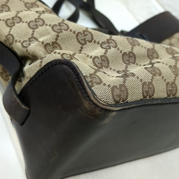 20231211 135715169 Gucci GG Pattern Handbag Canvas Brown