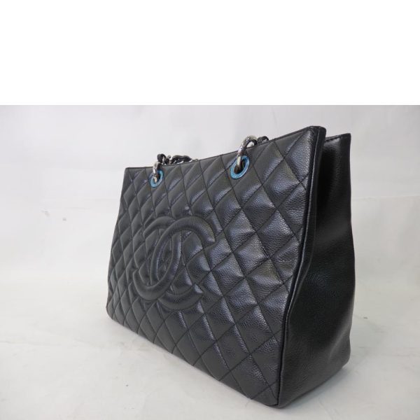 20237 4 Chanel GST Tote Bag Caviar Skin Black