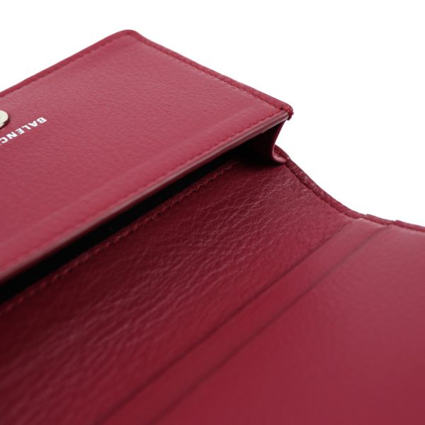 2024033002197 5 Balenciaga Paper Leather Card Case Bordeaux