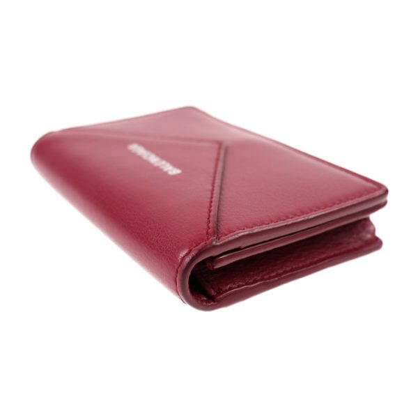 2024033002197 7 Balenciaga Paper Leather Card Case Bordeaux