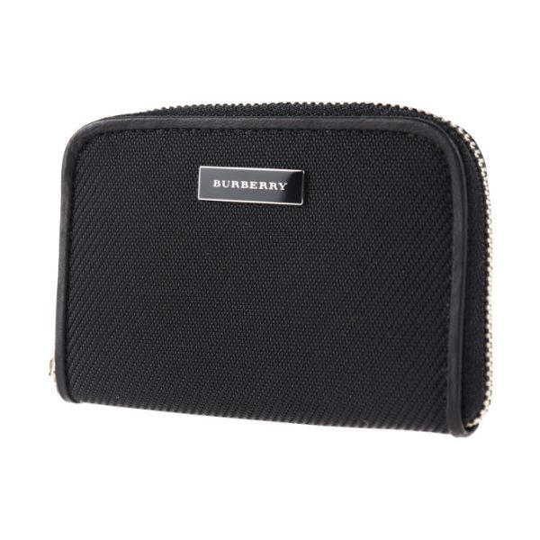 2024063007380 2 Burberry Canvas Leather Coin Case Black