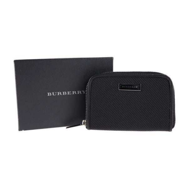 2024063007380 7 Burberry Canvas Leather Coin Case Black