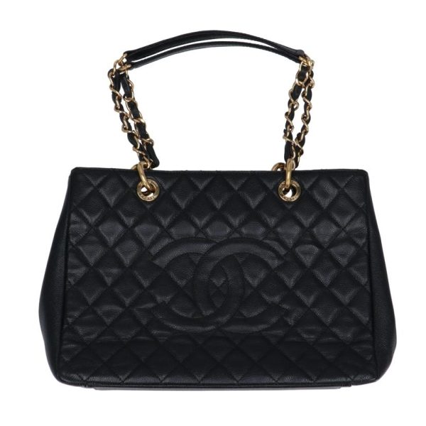 20244 1 Chanel Caviar Skin Tote Bag Black