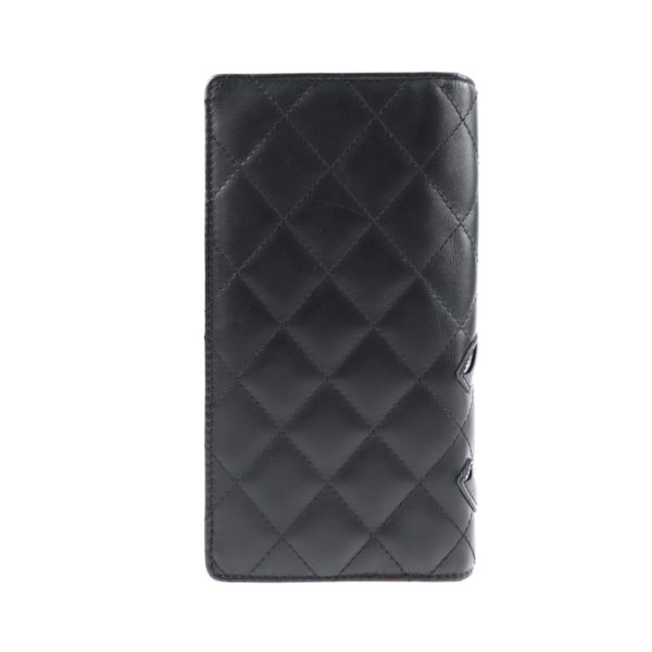 2025023002292 3 Chanel Cambon Line Bifold Long Wallet Black