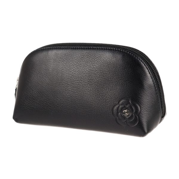 2025113002498 2 Chanel Camellia Pouch Leather Black