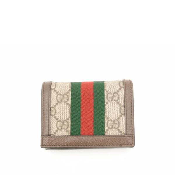 20260 2 Gucci Ophidia GG Supreme Compact Wallet Brown