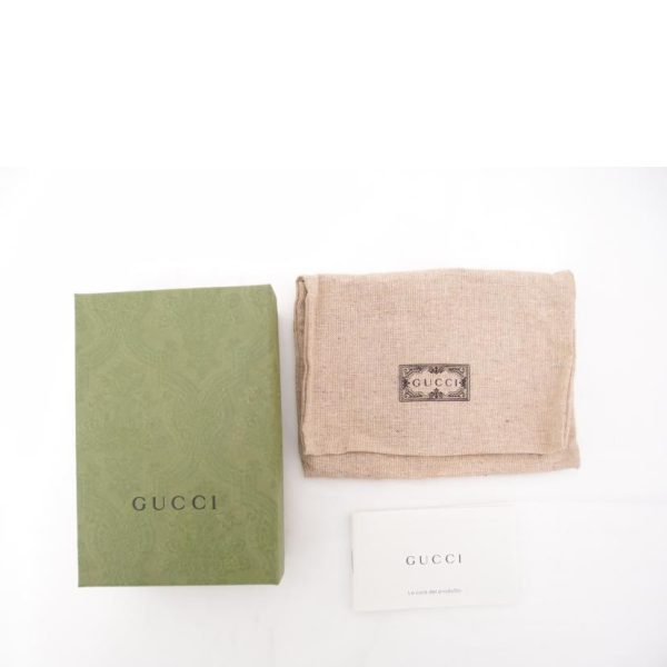 20260 7 GUCCI GG Supreme Bi Fold Wallet Ophidia Compact Wallet Brown