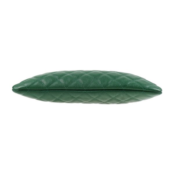 2026023007328 4 Chanel Matelasse Clutch Bag Leather Green