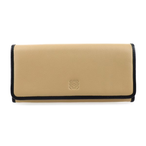 2026053002268 1 Loewe Amazona Continental Bifold Long Wallet Beige Black