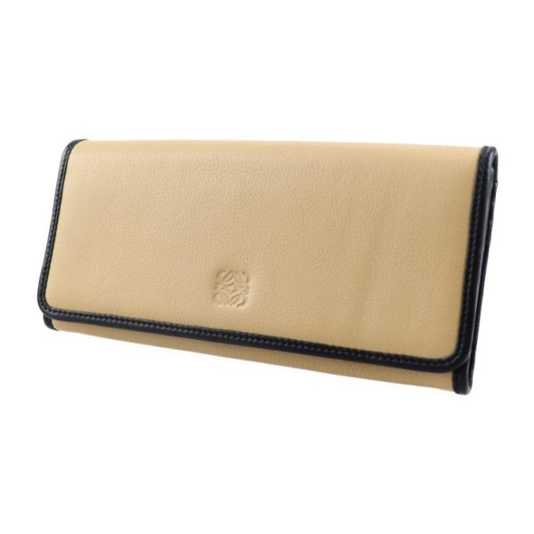 2026053002268 2 Loewe Amazona Continental Bifold Long Wallet Beige Black