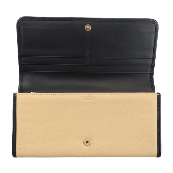 2026053002268 7 Loewe Amazona Continental Bifold Long Wallet Beige Black