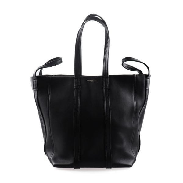 2027053007309 1 Balenciaga Laundry Hippo S Leather Tote Bag Black Brown