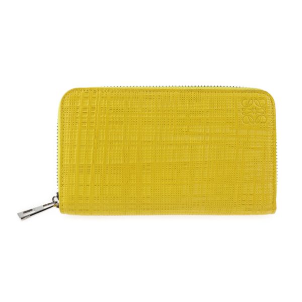 2028043002359 1 Loewe Medium Calf Leather Round Zipper Wallet Yellow