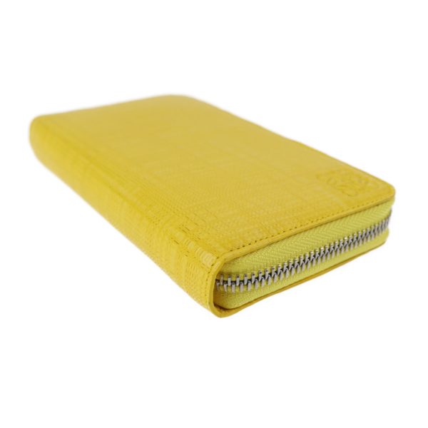 2028043002359 5 Loewe Medium Calf Leather Round Zipper Wallet Yellow